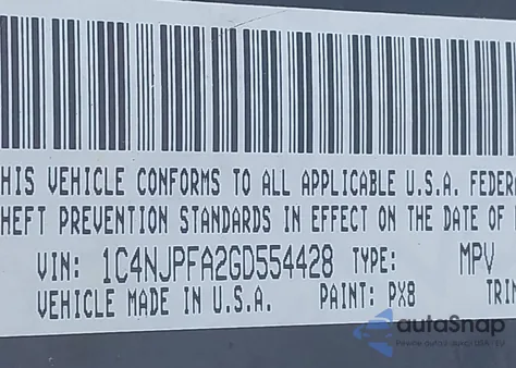 2016 Jeep Patriot High Altitude Edition z USA, uszkodzony, nr VIN 1C4NJPFA2GD554428